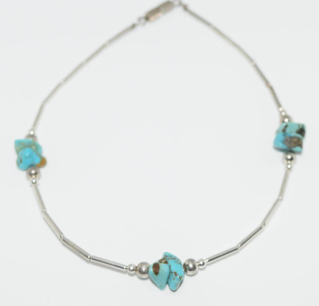 Native American Turquoise Bracelet or Anklet (1 of 2)
