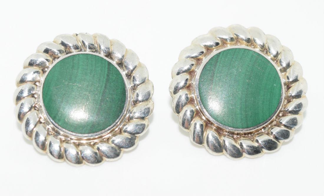 Sterling Silver Malachite Earrings (1 of 4)