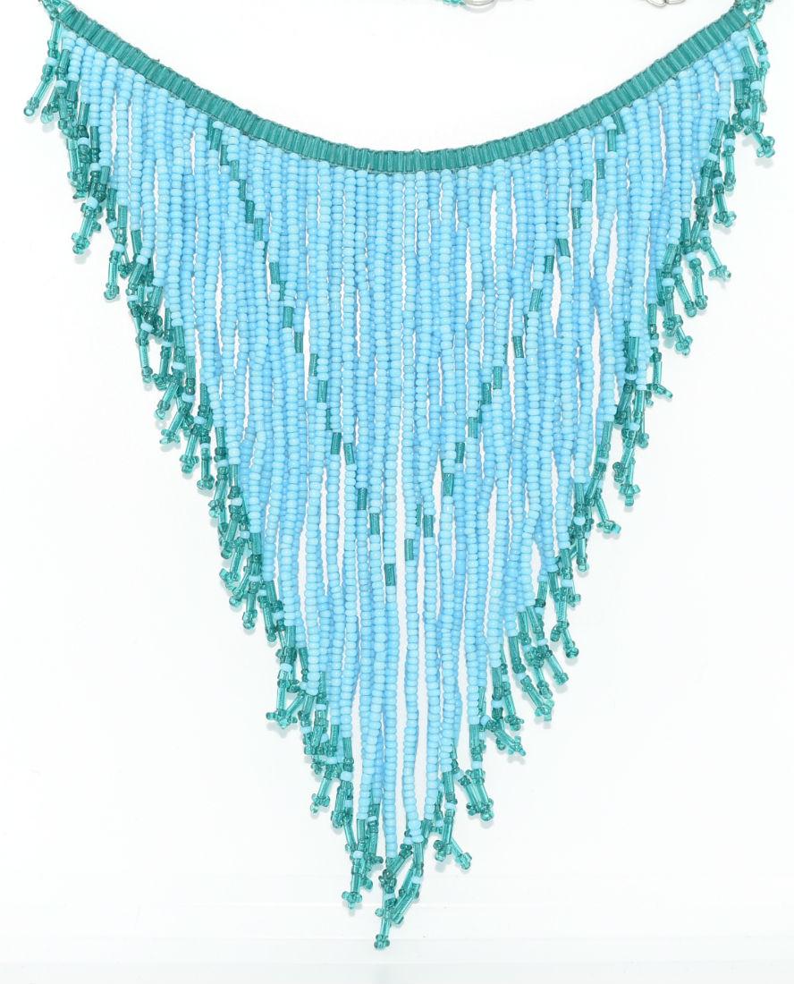 Long Fringe Bib Necklace (1 of 4)