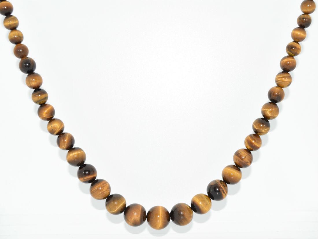 Tigers Eye Graduated Bead Strand Necklace (1 of 4)
