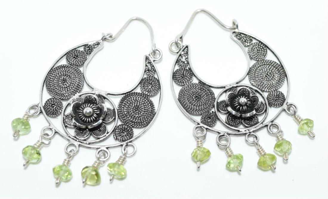 Sterling Silver Filigree Flower Earrings (1 of 3)