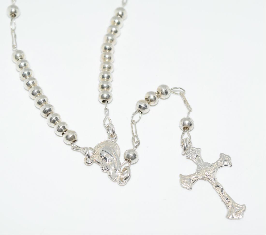 Sterling Silver Rosary Necklace (1 of 3)