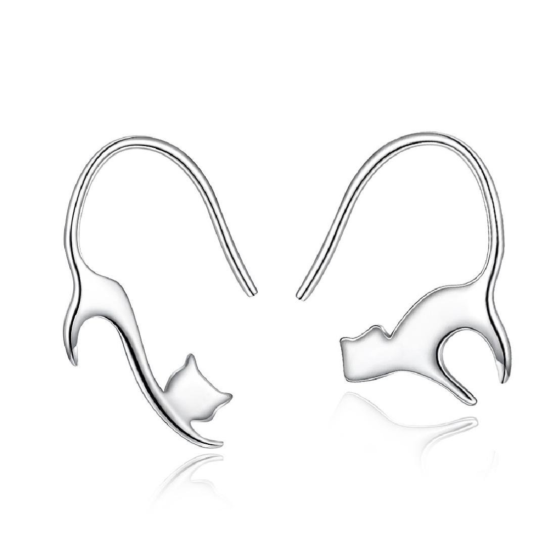 Sterling Silver Cat Lover Earrings (1 of 2)