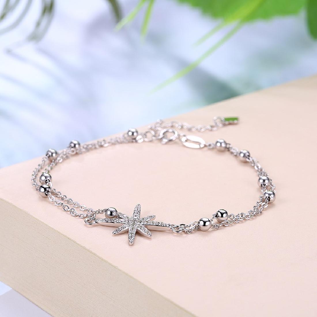 Sterling Silver Beaded Star Bracelet (1 of 4)