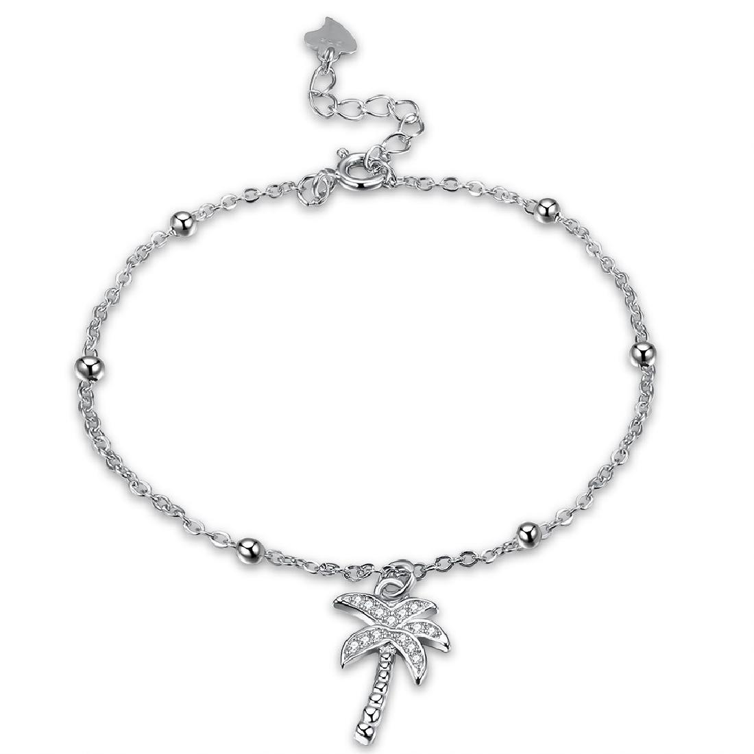 Sterling Silver Palm Tree Charm Bracelet (1 of 3)