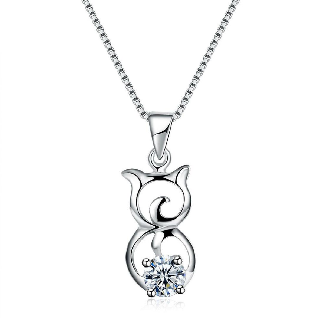 Sterling Silver Cat Lover’s Necklace (1 of 2)