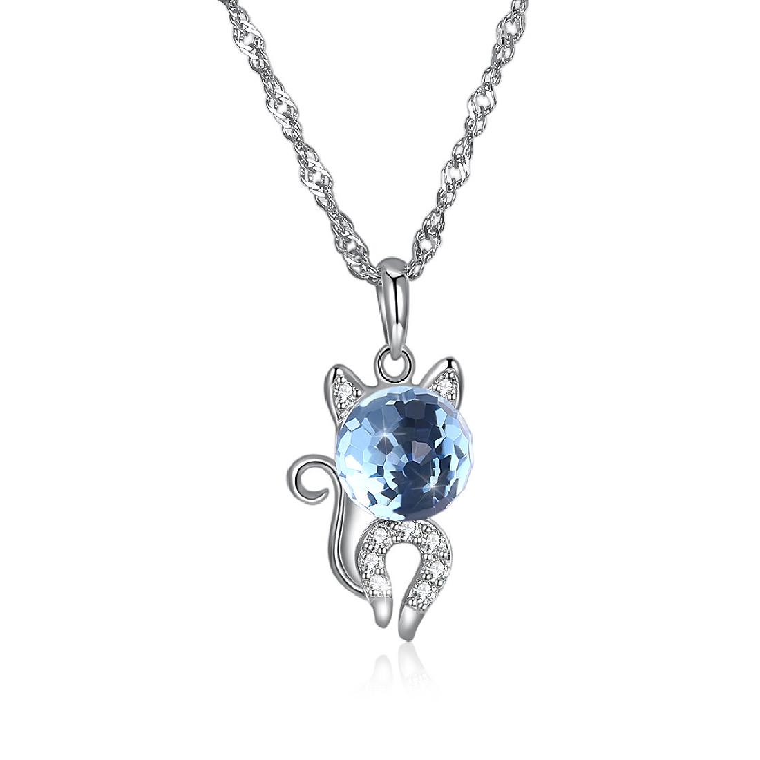 Sterling Swarovski Crystal Cat Lover’s Necklace (1 of 3)