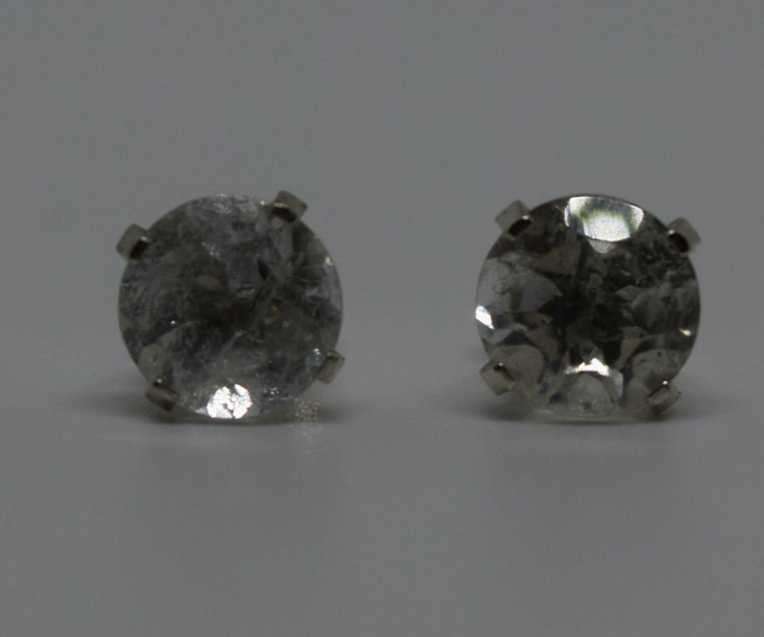 Sterling Silver White Topaz Earrings (1 of 3)