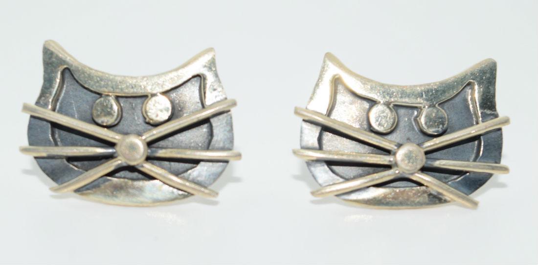 Sterling Silver Cat Whiskers Post Earrings (1 of 3)