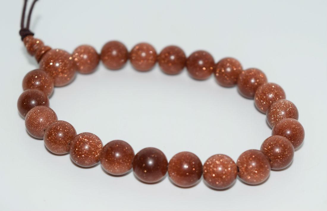 Goldstone Bead Stretch Bracelet (1 of 3)