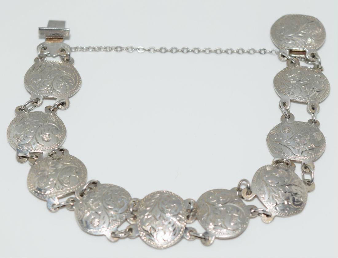 Sterling Silver Etched Bracelet (1 of 3)