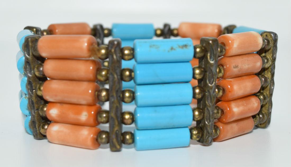 Blue & Brown Bead Bracelet (1 of 2)