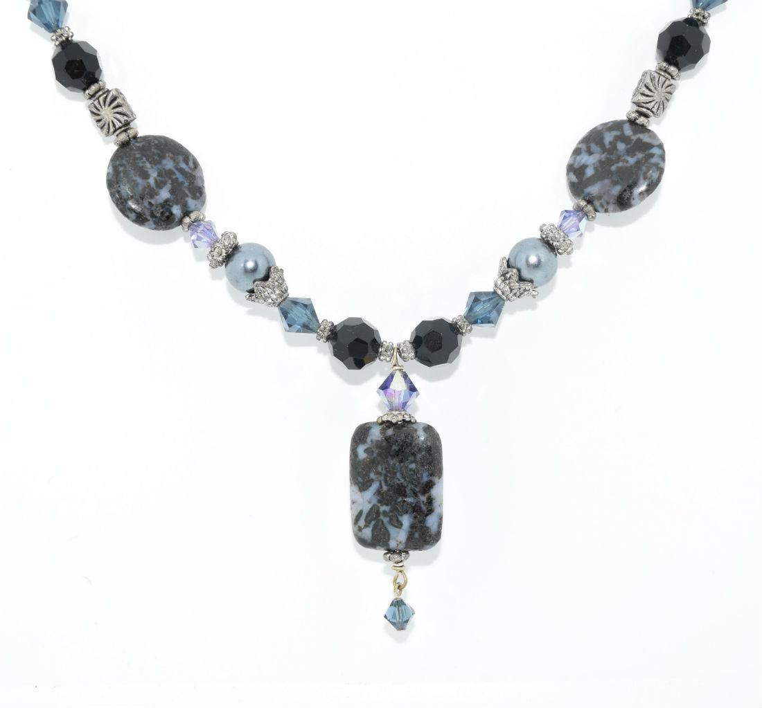 Natural Stone & Bead Necklace (1 of 4)