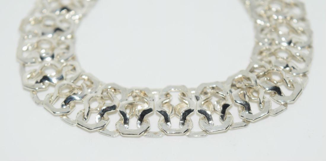 Sterling Silver Interlocking Link Toggle Bracelet (1 of 3)