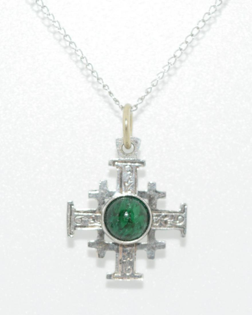 Jerusalem Sterling Silver Cross Necklace (1 of 3)