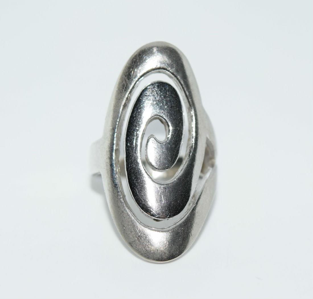 Sterling Silver Spiral Ring Sz 6.5 (1 of 4)