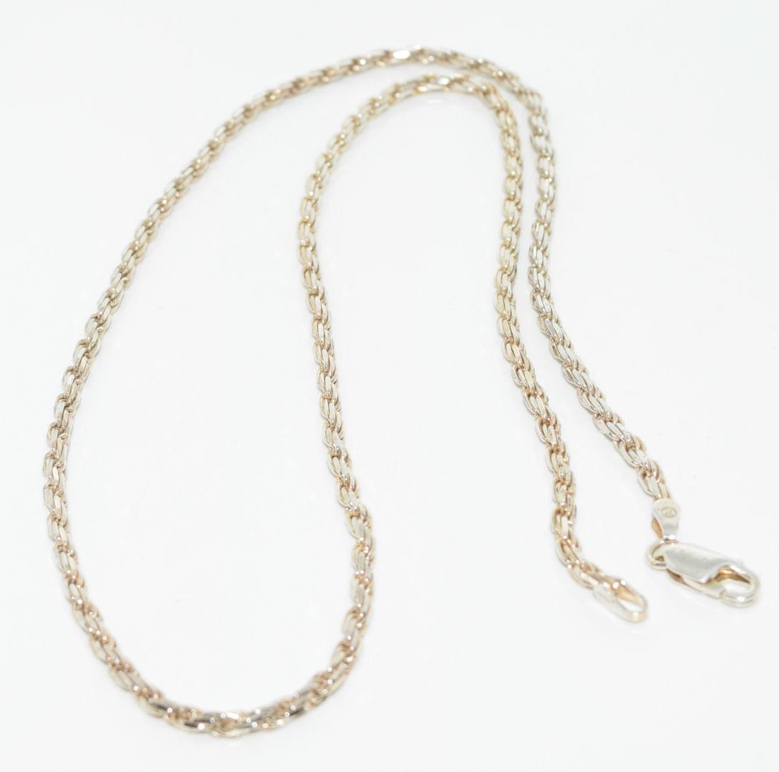 Solid Italy Sterling Silver Vintage Rope Chain (1 of 3)