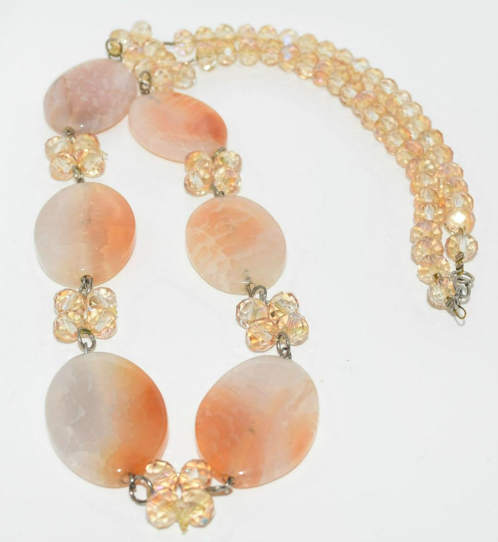 Oval Crackled Quartz Statement Necklace (1 of 4)