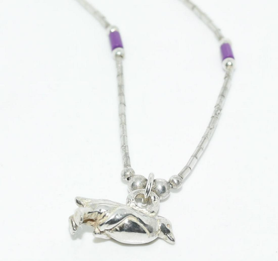 Liquid Sterling Silver Penguin Necklace (1 of 3)