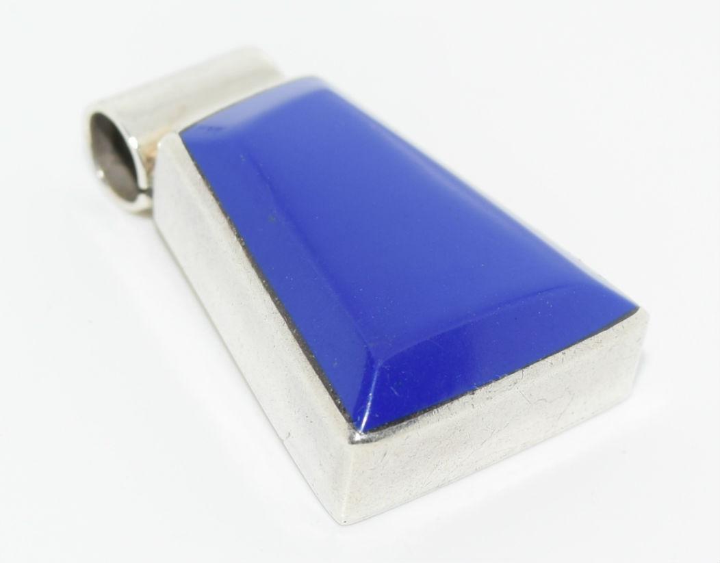 Sterling Silver Mexico Blue Resin Slide Pendant (1 of 3)