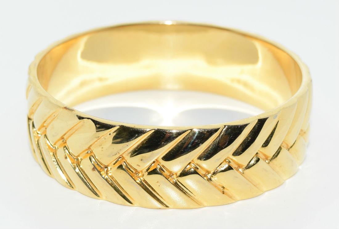 Gold Tone Costume J. Crew Thick Bangle Bracelet (1 of 2)