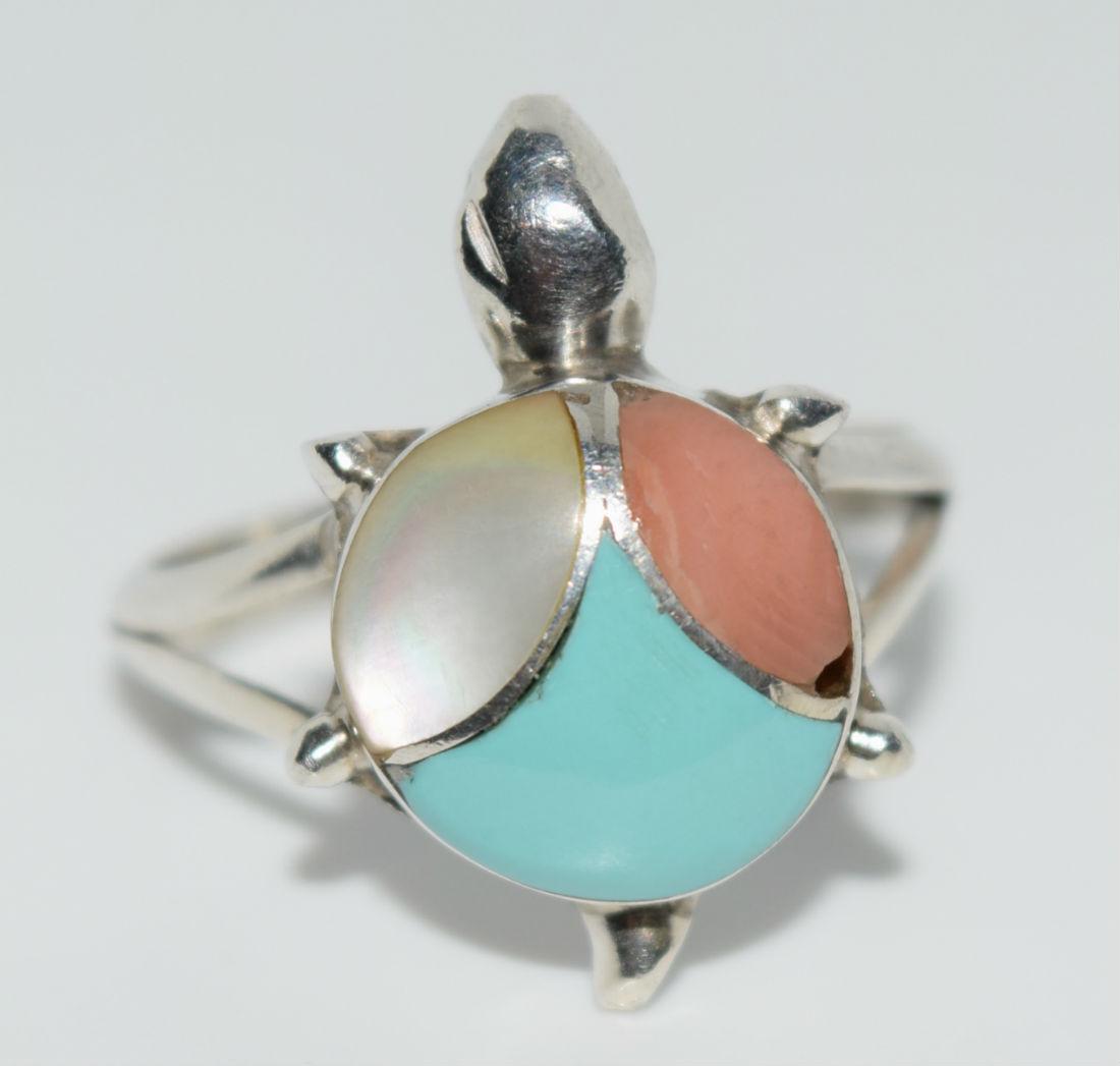 Sterling Silver Cute Turtle Ring sz 6 (1 of 4)