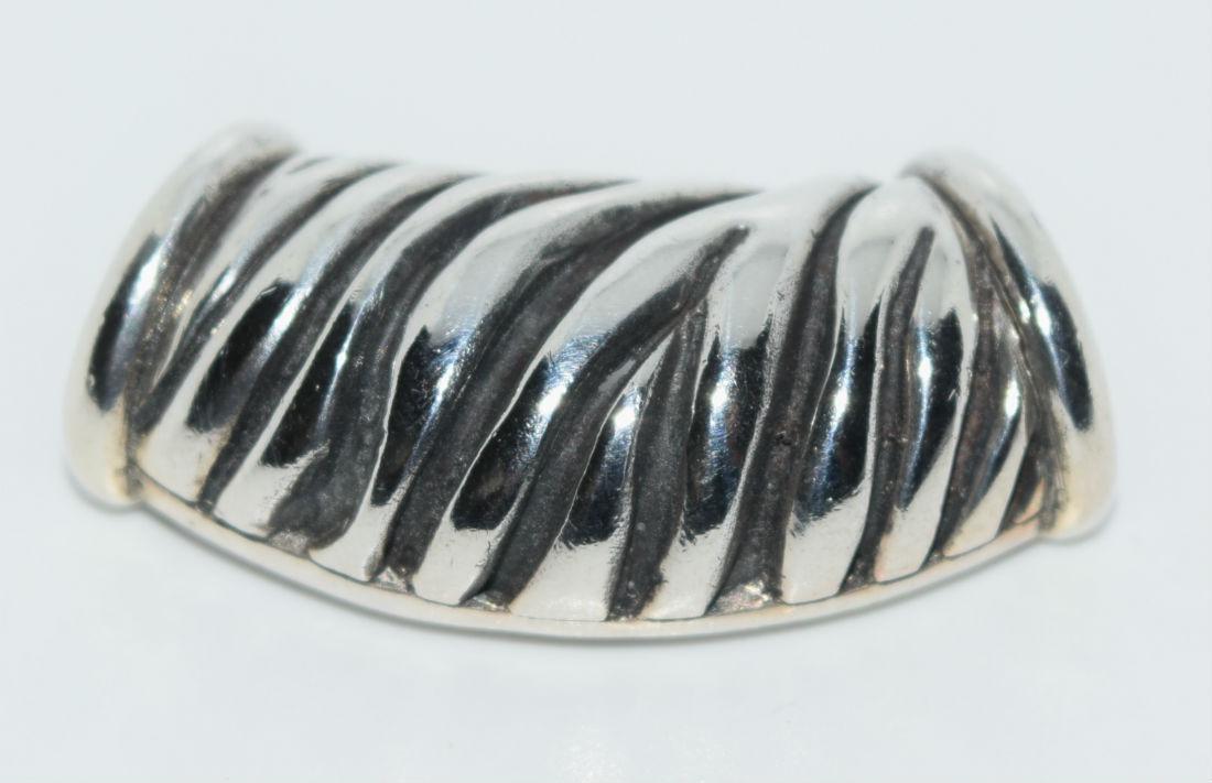 Vintage Sterling Silver Slide Zebra Print Pendant: This piece is 32.3x14.5mm. Great for a nice omega chain! Stamped 925 and unknown makers mark