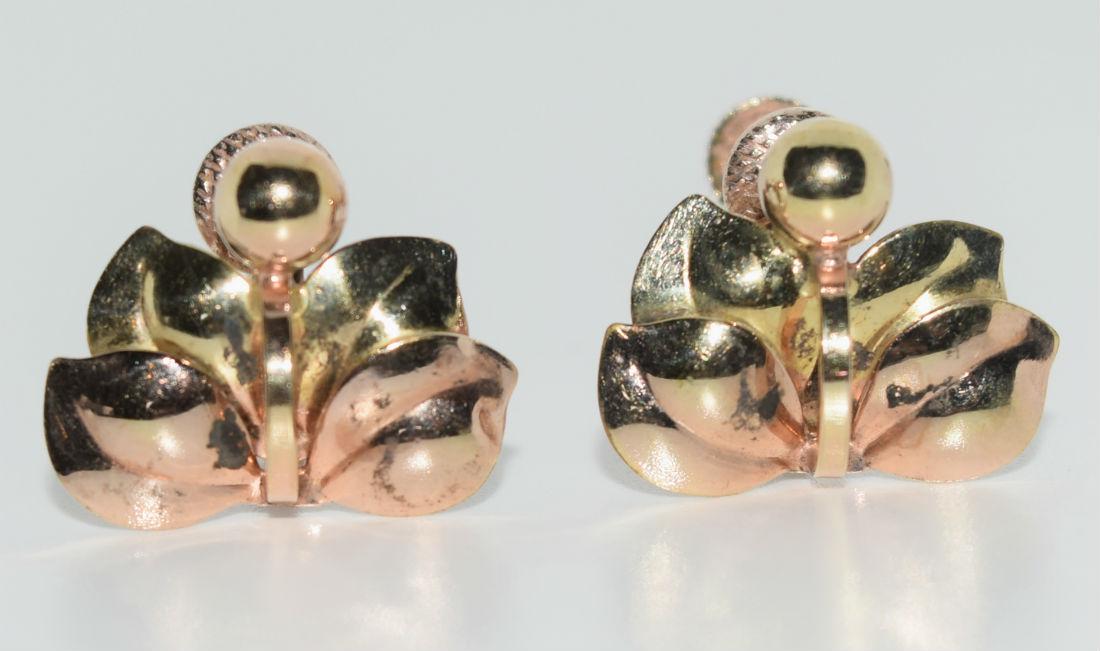 Sterling 1/20 12K Gold Filled Vtg Screw back Earrings (1 of 3)