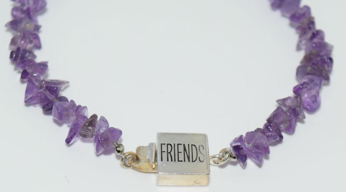Sterling Silver Amethyst Nugget Bracelet (1 of 3)