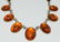 Vintage Sterling Amber Necklace & Bracelet Set - 3
