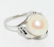 Vintage Sterling Silver Pearl Ring sz 5.5 - 2