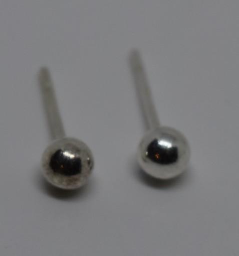 Dainty Sterling Silver Ball Earrings (1 of 2)