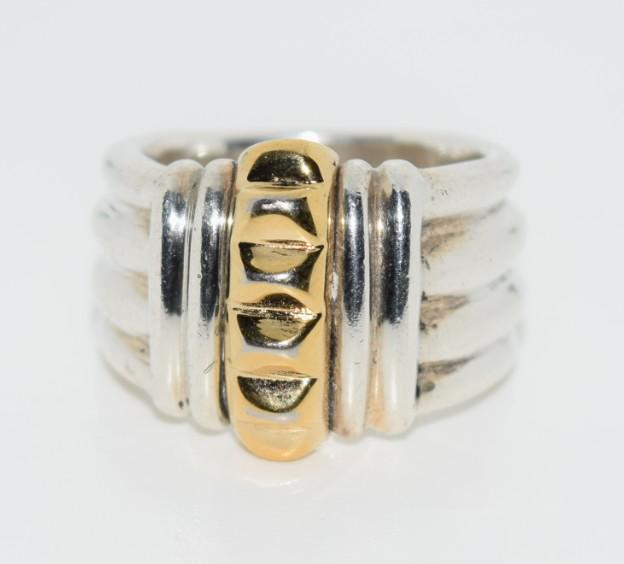 SOLID Sterling Silver Ring Sz 6 (1 of 5)