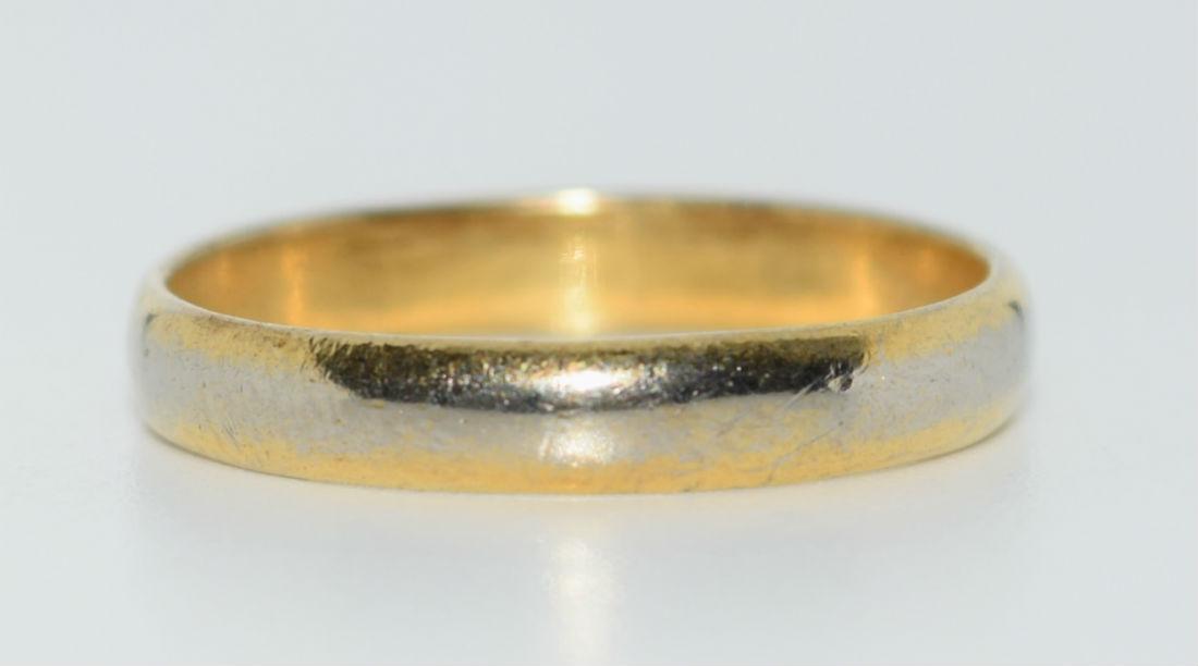 Simple Gold Over Sterling Silver Band Ring sz 7 (1 of 2)
