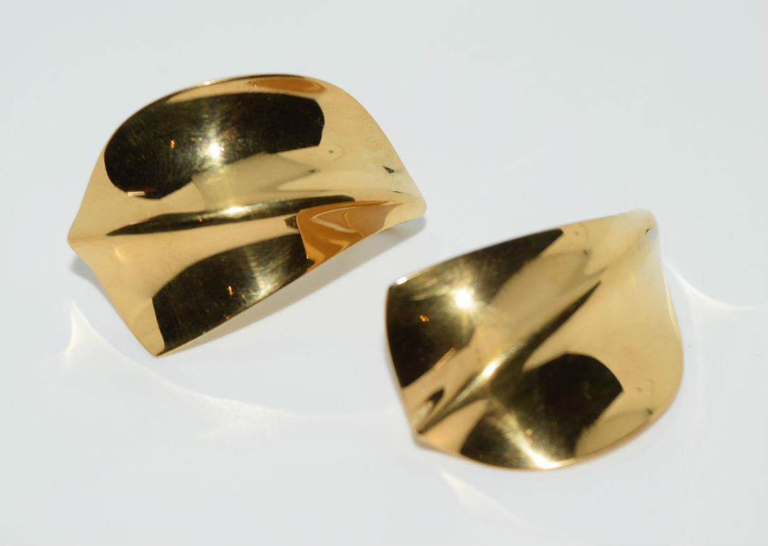 Gold Over Sterling Leaf Drop Hook Earrings (1 of 3)