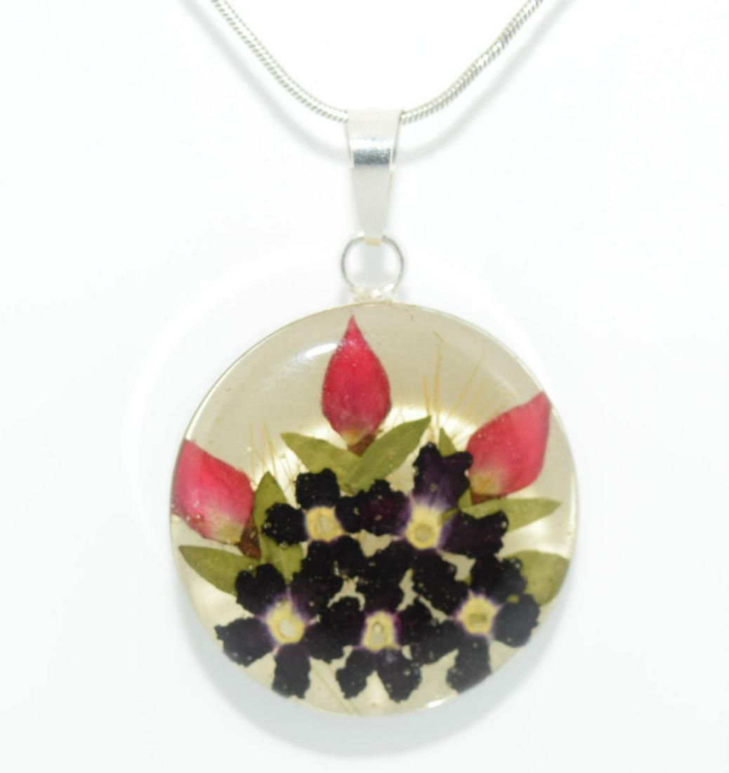 Dried Flower Arrangement Sterling Necklace (1 of 2)