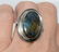 Large Oval Labradorite Sterling Ring - 4