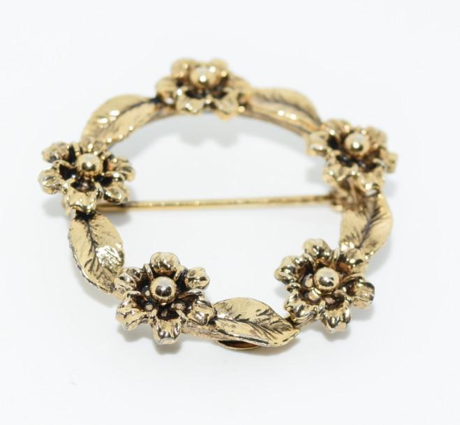 Vintage Dane Craft Sterling Silver Flower Ring Brooch (1 of 3)