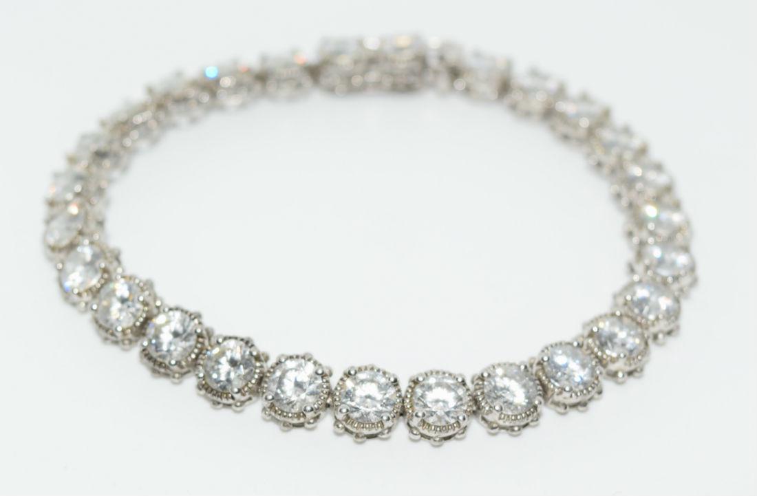 Vintage Sterling Silver Round Link Bracelet (1 of 4)