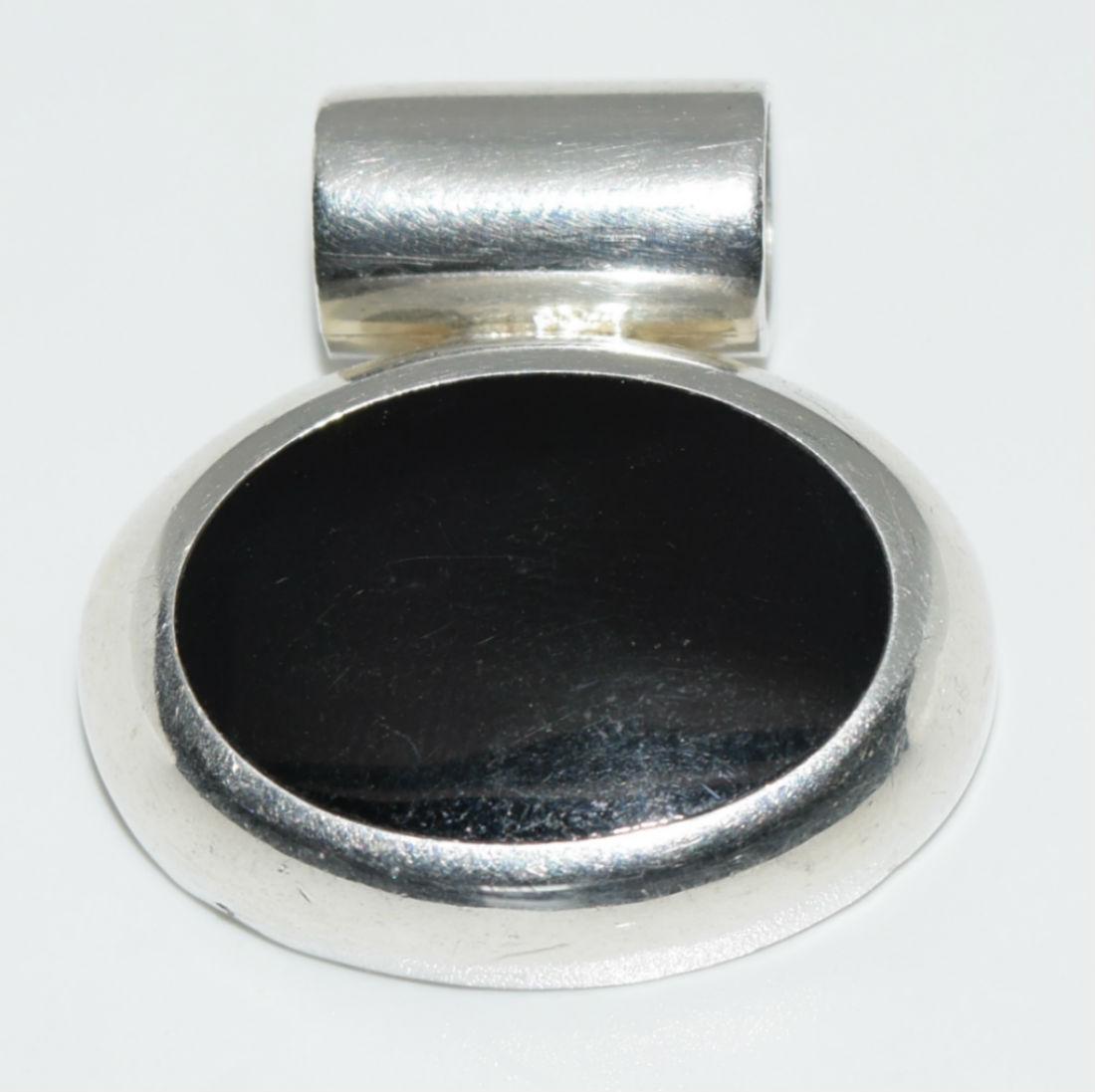 Mexico Sterling Silver Black Pendant (1 of 2)