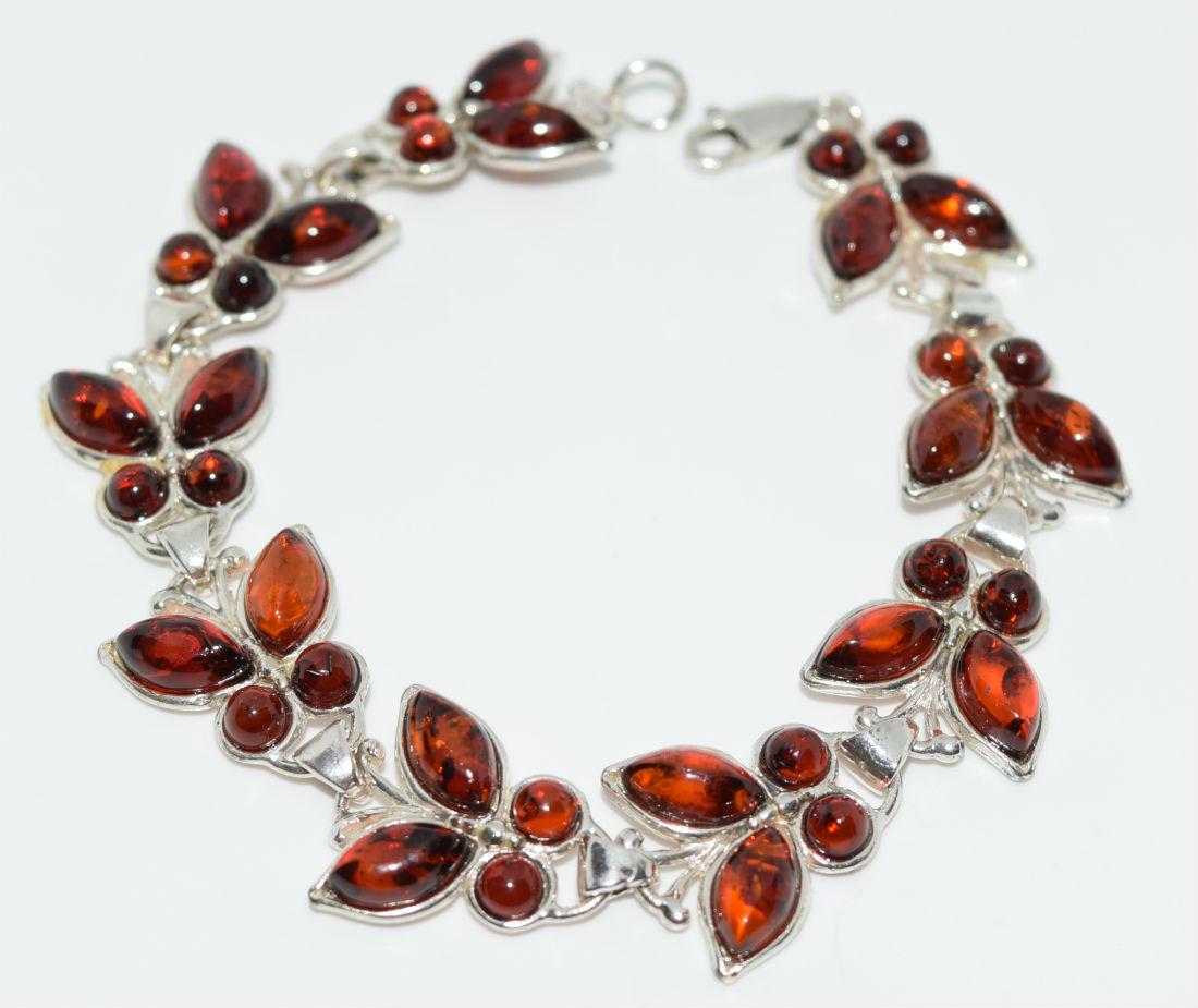 Polish Sterling Silver Amber Bracelet (1 of 3)