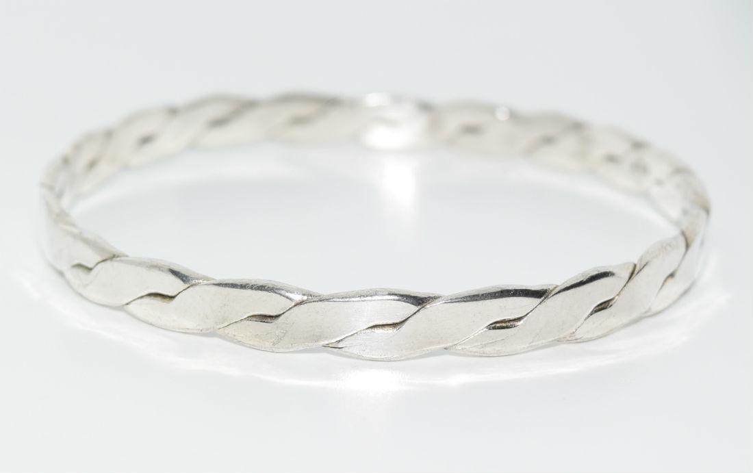 Sterling Silver Twisted Bangle Bracelet (1 of 3)