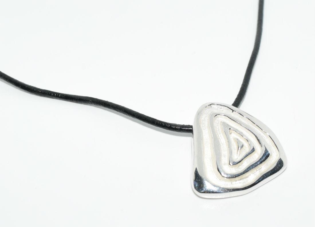 Sterling Silver Triangle Pendant Necklace (1 of 5)
