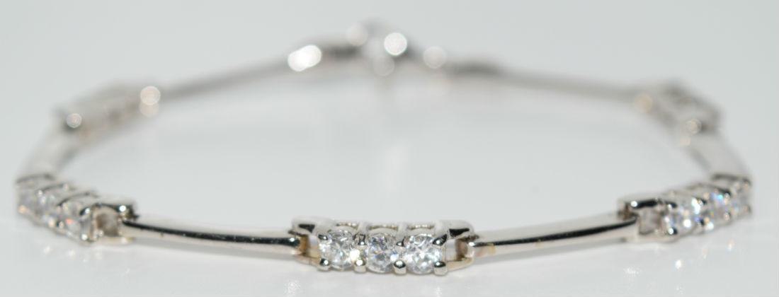 Sterling Silver Cubic Zirconia Bracelet (1 of 3)