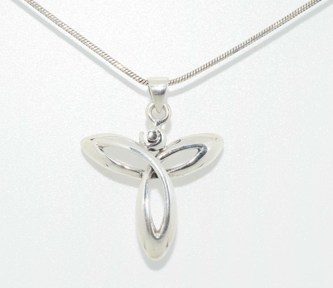 Sterling Silver Angel Pendant Necklace (1 of 5)
