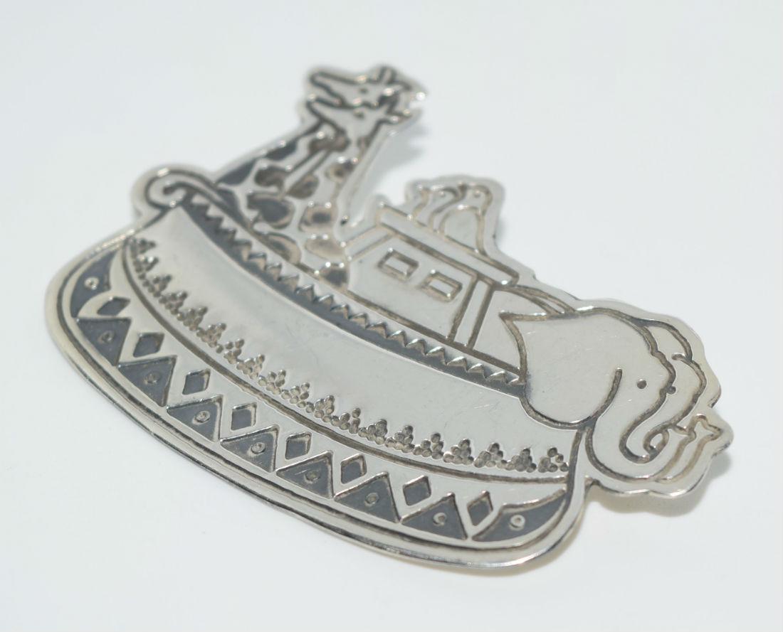 Mexico Sterling Silver Noah's Ark Brooch (1 of 3)
