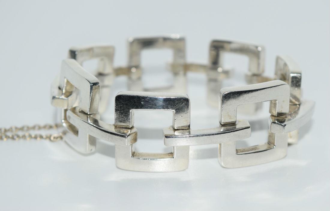 Jondell Mexico Heavy Sterling Square Link Bracelet (1 of 5)