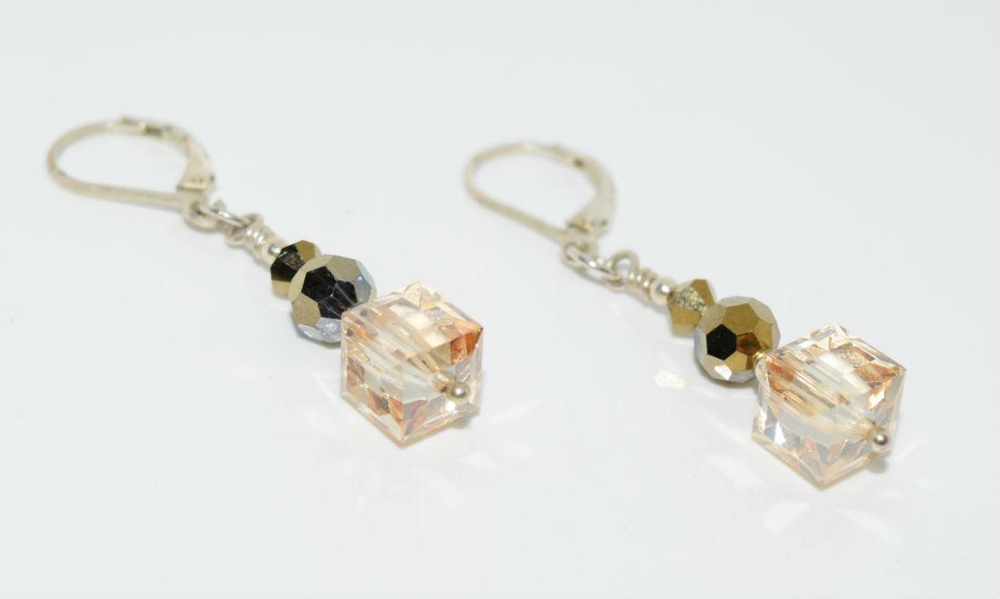 Sterling Silver Crystal Dangle Earrings (1 of 3)