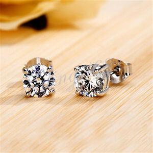 Sterling Silver 7mm Solitaire Earrings (1 of 1)