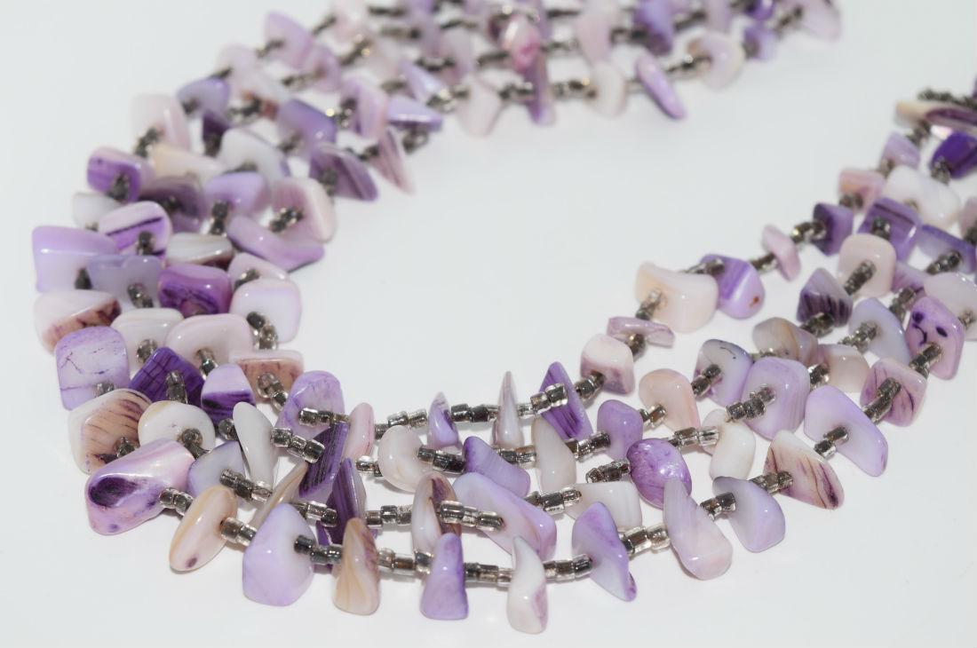 Japan 4 strand shell and bead necklace (1 of 3)